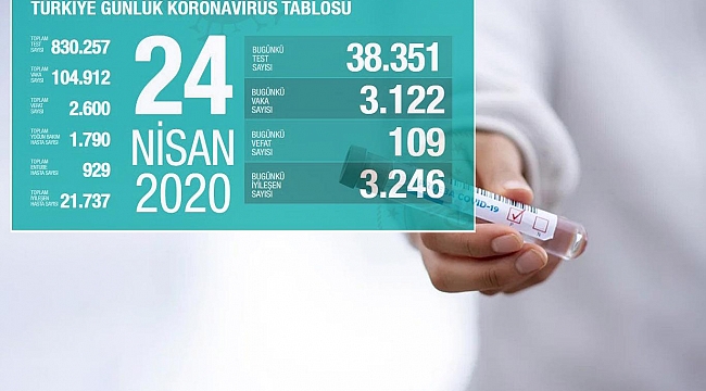 Türkiye'de Coronavirus nedeniyle can kaybı 109 artarak 2 bin 600'e yükseldi