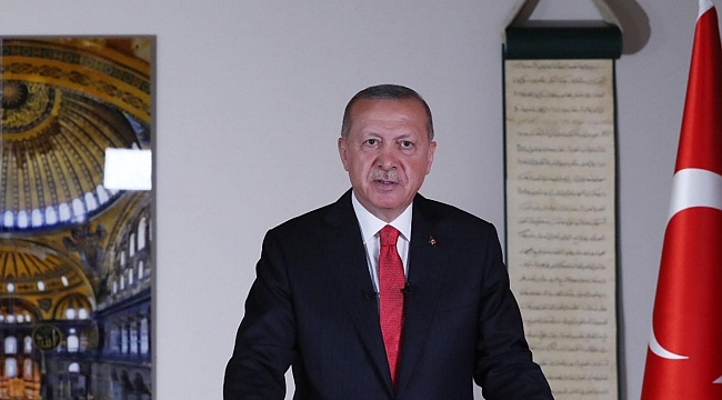 Erdoğan: "Ayasofya'nın dirilişi, Mescid-i Aksa'nın özgürlüğe kavuşmasının habercisidir" 