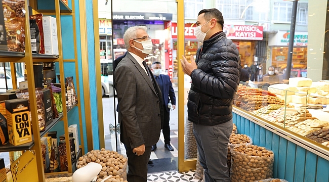 Battalgazi Belediye Başkanı GÜDER, esnafa destek ziyaretinde bulundu