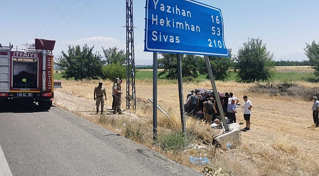 Malatya- Sivas karayolunda trafik kazası 