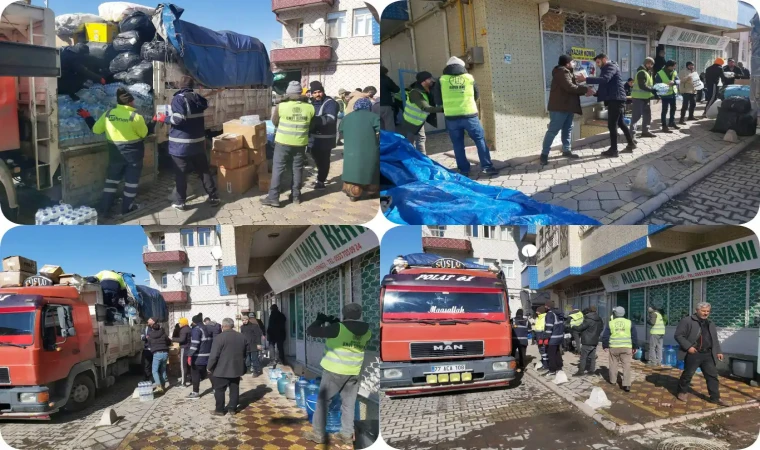 Deprem bölgelerine yardımlar sürüyor