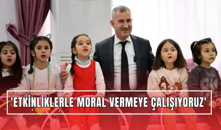 Depremzede çocuklara moral etkinligi