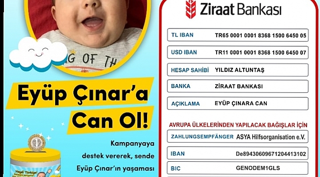 SMA HASTASI EYÜP ÇINARA DESTEK