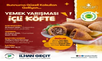 Yeşilyurt’ta içli köfte yemek yarışması